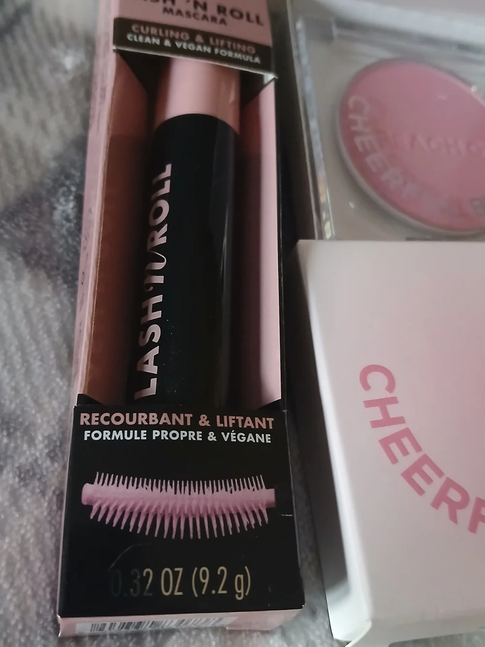 Cheerful Blusher (PEACH-C) elf Lash'N Roll Mascara, Ulta Twist Lip & Cheek Tint